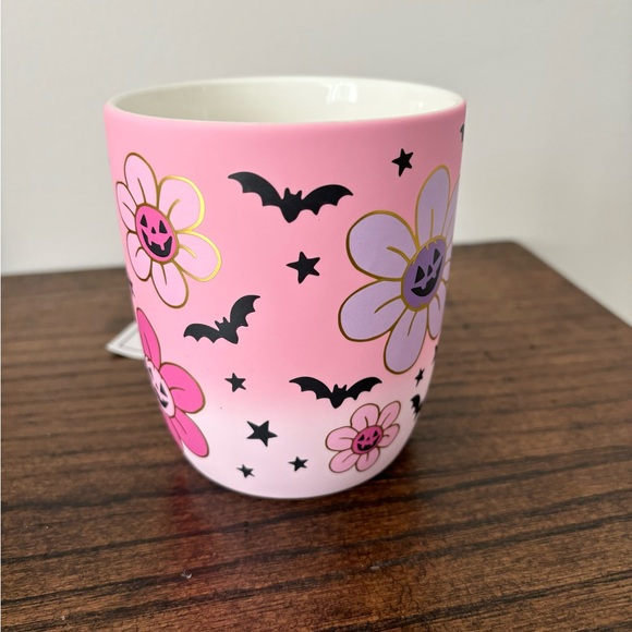 🌸 🎃Cobwebs & Cauldrons Ombre’ Pumpkin Flowers Mug - Picture 4 of 4